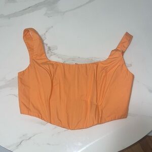 Princess Polly Orange Crop Top Size 6